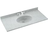 Swanstone ch1b2231 – 053チェサピーク31-inchソリッドサーフェスVanity Top with Basin、タヒチグレー