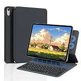 iPad A16 第11世代/10世代 キーボード付きケース Bahusuo 日本語配列 磁気吸着 一体型 1300h超長使用時間 超薄型 軽量 bluetooth 5.3 キーボード ワイヤレス 2台のiOSデバイス接続可能 ボタン電池式 超低消費電力 ブルートゥース keyboard アイパッド タブレット グレー