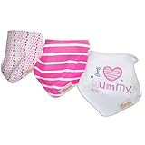 100% Soft Cotton Girls Baby Bibs with Adjustable Snaps(Gift Set) by mom's care