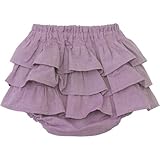 ミミプポン フリルパンツ ダンガリーパープル