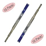 Promark 100lb容量フル拡張子ソフト/セルフクローズサイドマウント引き出しスライド 24 Inch Drawer Slides - 10 Pack DSPRO200-24 - 10 Pack
