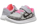 (ナイキ) NIKE キッズランニングシューズ・・スニーカー・靴 Free RN 2017 (Infant/Toddler) Wolf Grey/Black/Racer Pink/White 3 In
