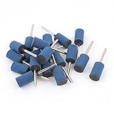 uxcell ゴム砥石 軸付砥石 研磨ビット　研削ヘッド　メタル製　シルバートーン　3mmシャンク径 12mmヘッダ径 18個入り