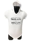 Allure & GraceからThug Life to Hug Life Hoodie Onesie面白いノベルティ幼児ベビーボディスーツ
