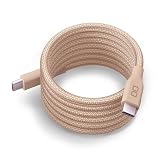 CIO スパイラルケーブル CtoC (Type-C/USB-C) 急速充電 磁石 マグネット吸着 充電ケーブル PD 240W データ転送 480Mbps 形状記憶 (04：シェルピンク, 1m)
