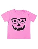 可愛いハロウィンパンプキンギークシャツ　キュートハロウィンパンプキンギークシャツ　スイートハロウィンパンプキンギークシャツ 幼児キッズT‐シャツ 65 ピンク