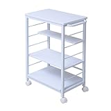 キッチンワゴン「ラダーラック付きキッチンワゴン(ZFC-0043)」【JKP】ホワイト(#9897057)サイズ：幅52.5×奥行30×高さ71cm キッチン収納 ワゴン キャスター付き