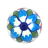 Pair of floral ethnic spherical Ceramic cabinet Knobs pulls