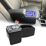 コンソールボックス スズキ エブリイワゴン DA17V/DA17W 専用 7色LED呼吸ランプ搭載 車内収納ボックス ドリンクホルダー＆スマホスタンド付き カスタムパーツ 取付簡単 車中泊/夜間ドライブ対応 エブリイバン DA17V 非対応