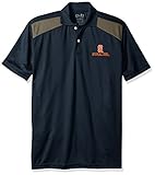 NCAA Syracuse OrangeメンズCTRロゴポロシャツ、Large、ネイビー/チャコール