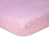 100% Cotton, Allover White Anchor & Polka Dot Print on Pink Fitted Crib Sheet by Nautica [並行輸入品]