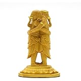 海宇工芸(kaiu art) 小仏-【歓喜天（聖天）】 柘植 金泥仕様 木彫仏像 ※桐箱付き
