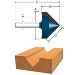 Bosch 85219MC V-Groove 9/16-Inch Diameter 3/4-Inch Cut 1/4-Inch Shank Router Bit by BOSCH