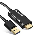 USB - HDMI アダプターケーブル、macOS/Windows 11/10/8/7 用、USB 3.0 - HDMI オス HD 1080P モニターディスプレイビデオアダプター/コンバーターコード。 (1.8M)。