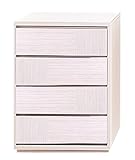 丸繁木工 コモ チェスト ホワイト(WH) 幅60cm、奥行35cm、プル引出4段(高さ94.9cm)タイプ