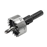 uxcell ホールソー　六角レンチツイストドリルビット　カッターツール　28MM　シルバートーン　ブラック