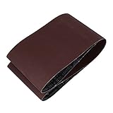 uxcell サンドペーパー サンディングベルト ダークブラウン 砥粒 1520mmx200mm 180グリット