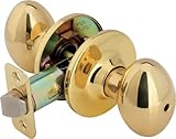 凡例931120 Eggスタイルドアノブプライバシーベッドand Bath Lockset、us3真鍮仕上げ