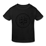 星 ２～６歳子供 男女兼用祭り 年中行事 日本 文化 Tシャツ ブラック 5-6 Toddler