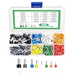 LUYING プロフェッショナルケーブル 絶縁付棒端子400PCS 2本線差用棒端子 裸圧着棒フェルールセット接続のための簡単な取り付けフェルール 棒端子セット