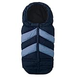 7AM Enfant Blanket 212 Chevron Extendable Baby Bunting Bag Adaptable for Strollers Metallic Prussian