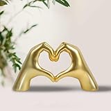 Blowind シルバー ポリレジン ハンド ジェスチャー デスク 像 指の彫刻 装飾 - シルバー パーソナリティ 指 実用的なジョーク ハロウィン いたずら ギフト (ホワイト/レッド ダック)