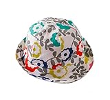 (コ-ランド) Co-land ベビー用ハット 赤ちゃんキャップ キッズ 帽子 子供サンバイザー フィッシャーマンハット 花柄 リバーシブル 女の子 男の子 男女児 紫外線 UVカット 48cm