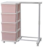 カラーシーズユニット４段ハンガー付き (ＷＨピンク)