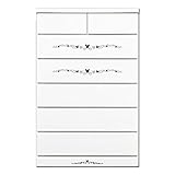 アルファタカバ ディズニー家具キッズチェストミッキーチェスト 75cm幅6段カーム(ホワイト)