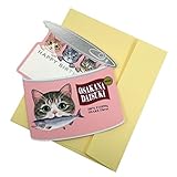 グリーティングカード[フェリシモ猫部]封筒付き ミニカード/HAPPY BIRTHDAY ねこ