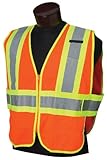 Jackson Safety ANSI Class 2 Two-Tone Deluxe Style Polyester Safety Vest with Silver Over Lime by Jac