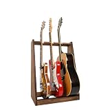 WOODWORKS 日本製 ギタースタンド エレキギター用 ３本掛 (ブラウン)EG3B