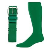 SteelLocker野球/ソフトボールベルト& Sockコンボ Medium (Men 6-9, Ladies 7-10) グリーン BSCOMBO