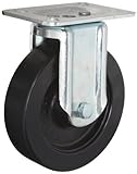 E.R. Wagner Plate Caster Rigid Polyolefin Wheel Plain Bearing 350 lbs Capacity 3 Wheel Dia 1-3/4 Whe