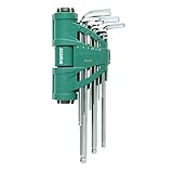 SATA 9pcsエクストラロングボールポイント六角レンチセット RS-09124