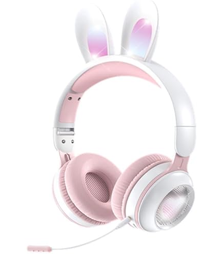 Amazon.co.jp: ゲーミングヘッドセット うさぎの耳 ヘッドホン