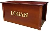木製トイボックス、LargeチェリーToy Chest、Personalized Georgiaフォント 41"L x 21"W x 20"H WTC-Georgia