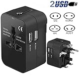 Mancano 海外変換プラグ 安全旅行充電器 A/O/BF/Cタイプ電源変換プラグ コンパクトな コンセント 海外旅行 電源プラグ 2USBポート電源 旅行アダプター 壁の充電器 150ケ国以上対応 海外出張…