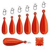 Dovesun 釣り練習用プラグ ポリ塩化ビニル 釣り練習用キャスティングプラグ 子供用 レッド 6個入り