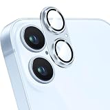 ZXZone for iPhone 17/ 16 / 16 Plusカメラフィルム アルミ合金製＋AR高透過率強化ガラス アイフォン17 16 レンズ保護 カメラカバー レンズ保護 フィルム 防爆裂 ・耐衝撃・スクラッチ防止・露出オーバー防止・ケースに干涉なし(1枚) (iPhone 17/ 16 / 16 Plus, ブルー)