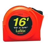 Lufkin hv1316 3 / 4インチx 16 hi-viz1 / 2オレンジ電源Returnテープメジャーby Apexツールグループ