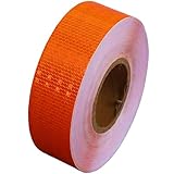 dilib 反射 シール 蓄光テープ コンクリート 蛍光反射シール 反射警告テープ 防水 25m長さ×5cm幅 (オレンジ)