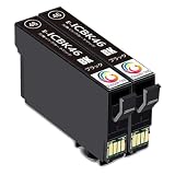 ICBK46ブラック2本セット 互換インクカートリッジIC46 サッカーボールインク プリンターインク 対応機種:PX-101 PX-401A PX-402A PX-501A PX-A620 PX-A640 PX-A720 PX-A740 PX-FA700 PX-V780 インクタンク 大容量タイプ/ICチップ付残量表示可能