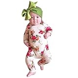 Domybestベビー ロンパース 女の子 ベビー服 可愛い　赤ちゃん ボディスーツ カバーオール　連体服 ジャンプスーツ カジュアル　花柄　夏　新生児　赤ちゃん　出産祝い　普段着 撮影　誕生日 (8