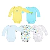 Decdeal 5点 赤ちゃん服セット 100％コットン ロングスリーブ ロンパーズ ベビー服 ジャンプスーツ