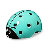 MUDU 5-8歳子供用　ヘルメット　可愛い　てんとう虫 (グリーン)