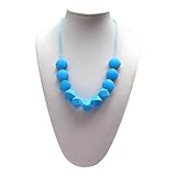 Lil' Jumbl Baby Teething Necklace | Organic Food Grade Silicone | BPA-Free (Blue) [並行輸入品]