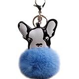 LovelyふわふわボールフレンチブルドッグキーチェーンPompomキーリングキュートホルダーバッグチャーム – 6 #