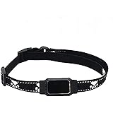 犬用GPSトラッカー、ドッグスマートトラッカー、ペットスマートミニGPSトラッカー、犬の首輪、軽量、無制限、活動モニター、防水,黒