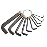 10個キーリング付Lスタイル六角六角レンチスパナセット